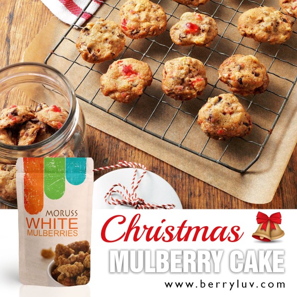 Christmas mulberry cake, muffins